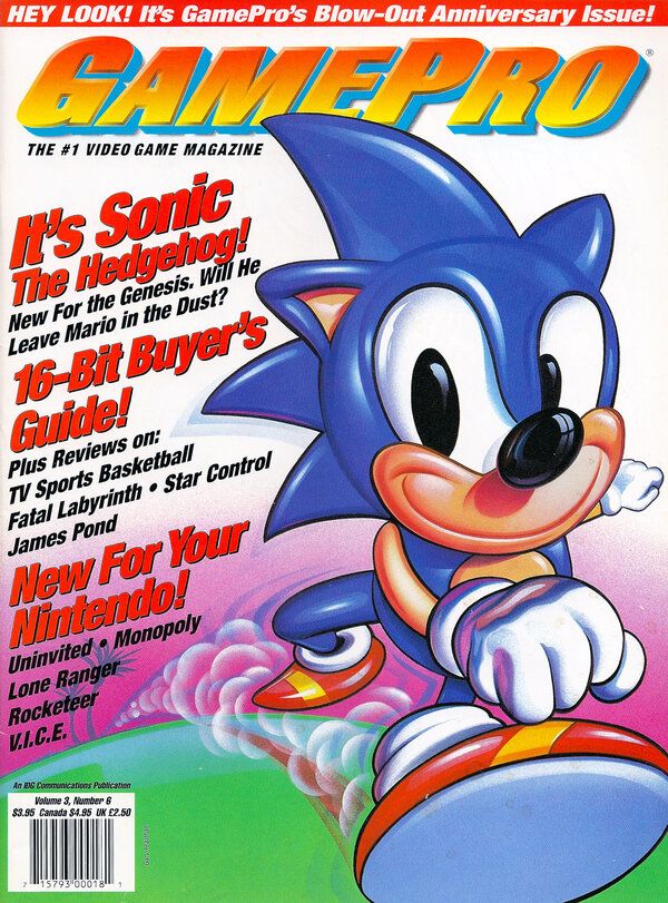 GamePro 023 (Jun 1991) Sonic the Hedgehog cover